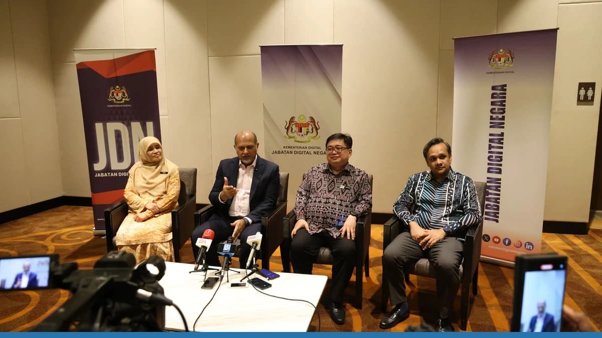 Digital Minister Gobind Singh Deo speaks at the February 2025 public-sector AI guidelines event
