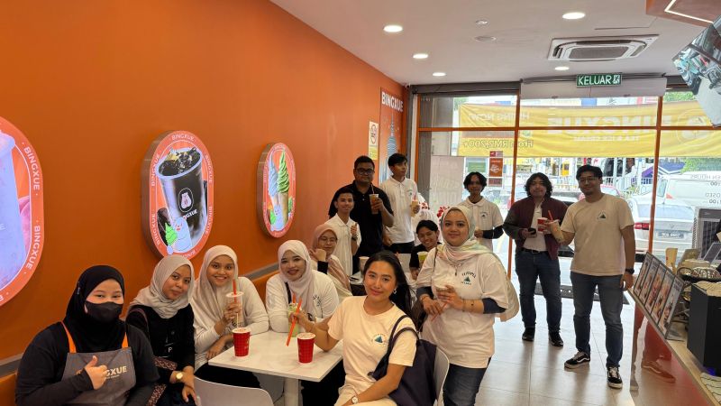 Team outing in matching tees