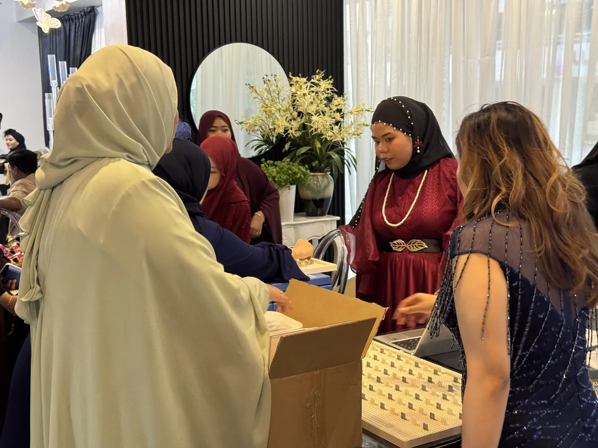 Staff at company event