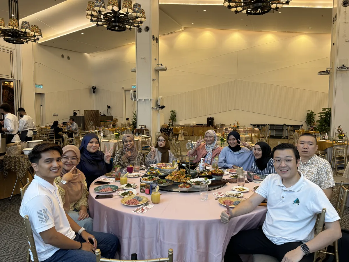 Team dinner at banquet hall