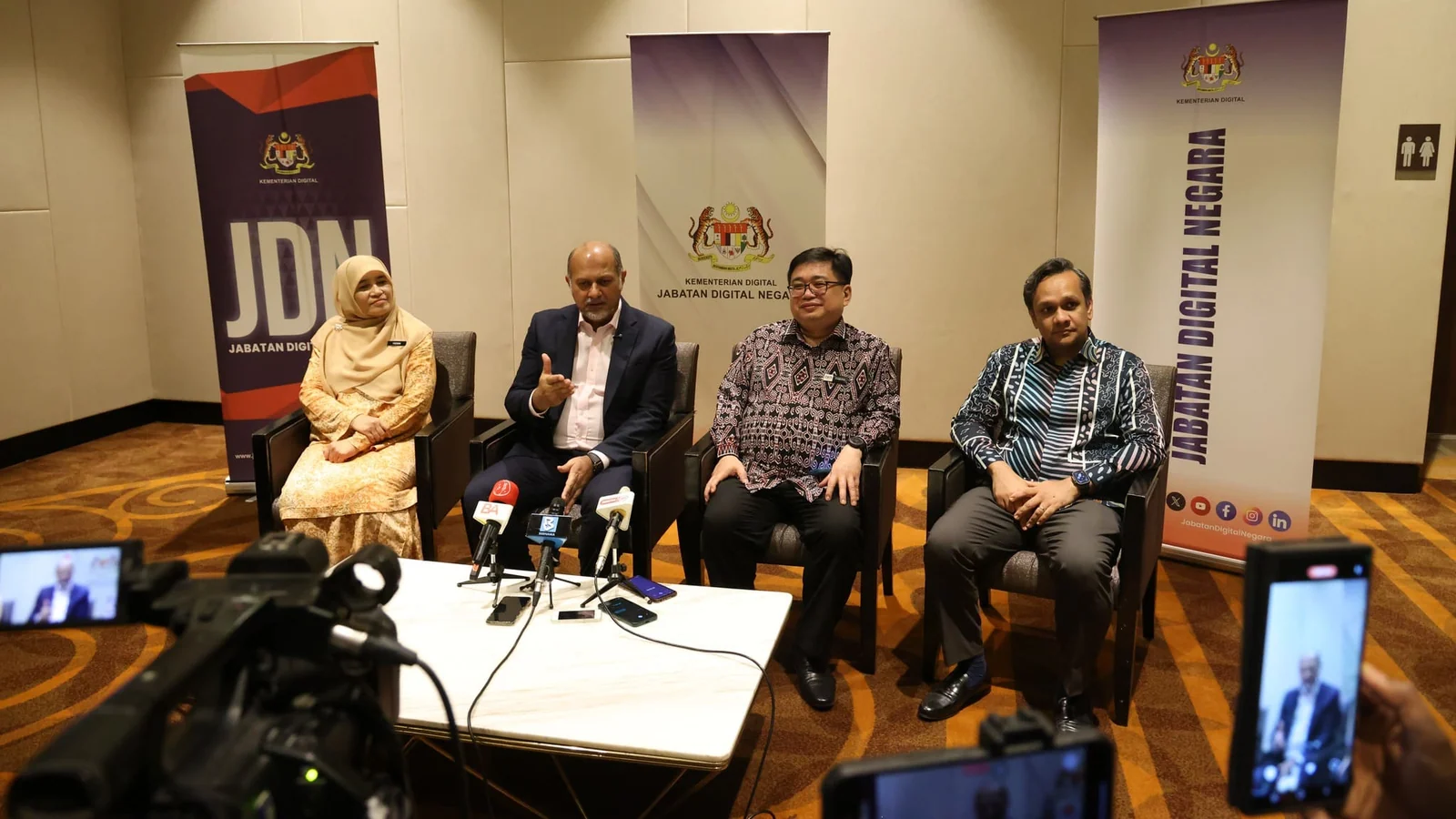Digital Minister Gobind Singh Deo briefs the press after an AI governance event